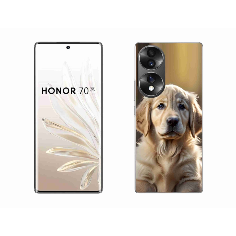 Gél borító mmCase a Honor 70 készülékhez - aranyos arany retriever