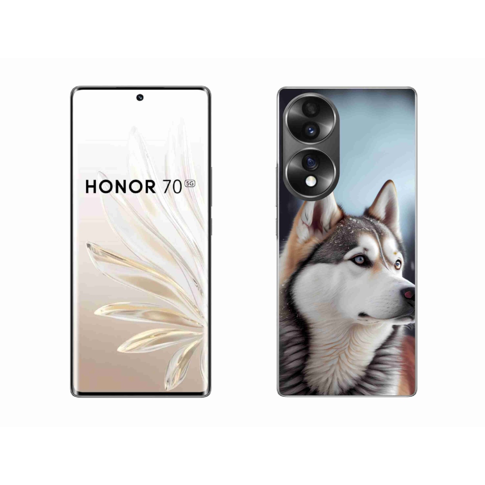 Zselés borítás mmCase a Honor 70 készülékhez - Szibériai Husky