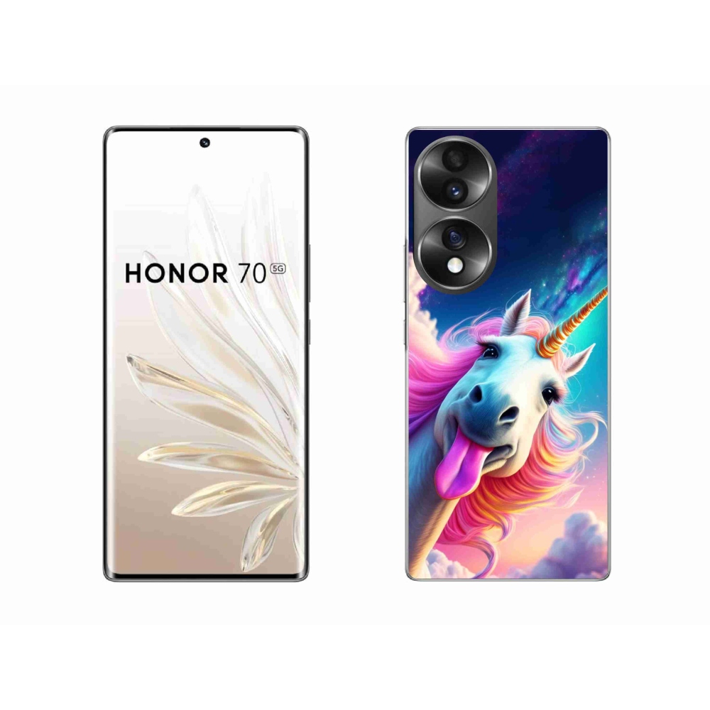 Zselés borítás mmCase a Honor 70-hez - őrült egyszarvú