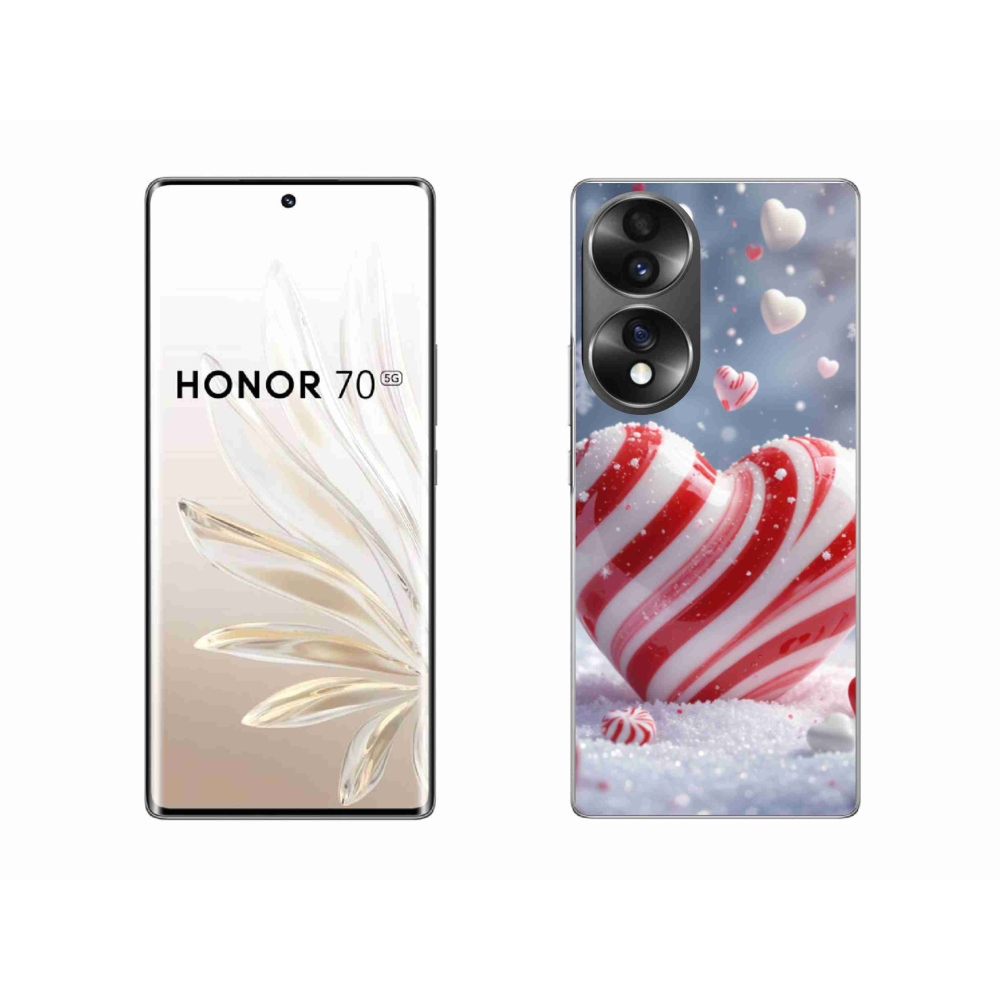 Zselés borítás mmCase a Honor 70-hez - édes szívecske