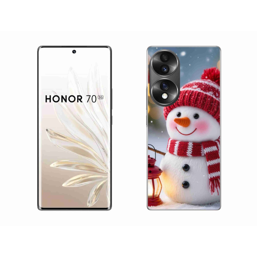 Zselés borítás mmCase a Honor 70-hez - hóember 2