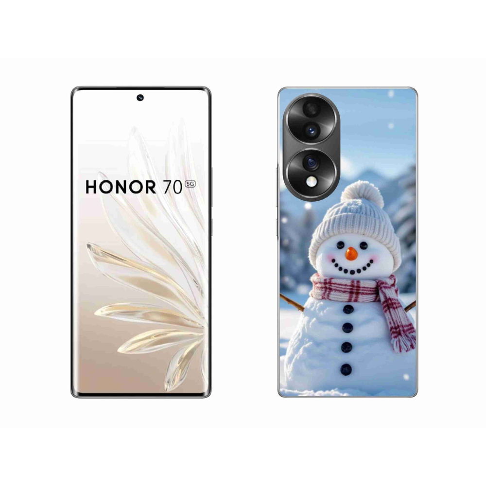 Zselés borítás mmCase a Honor 70-hez - hóember 3