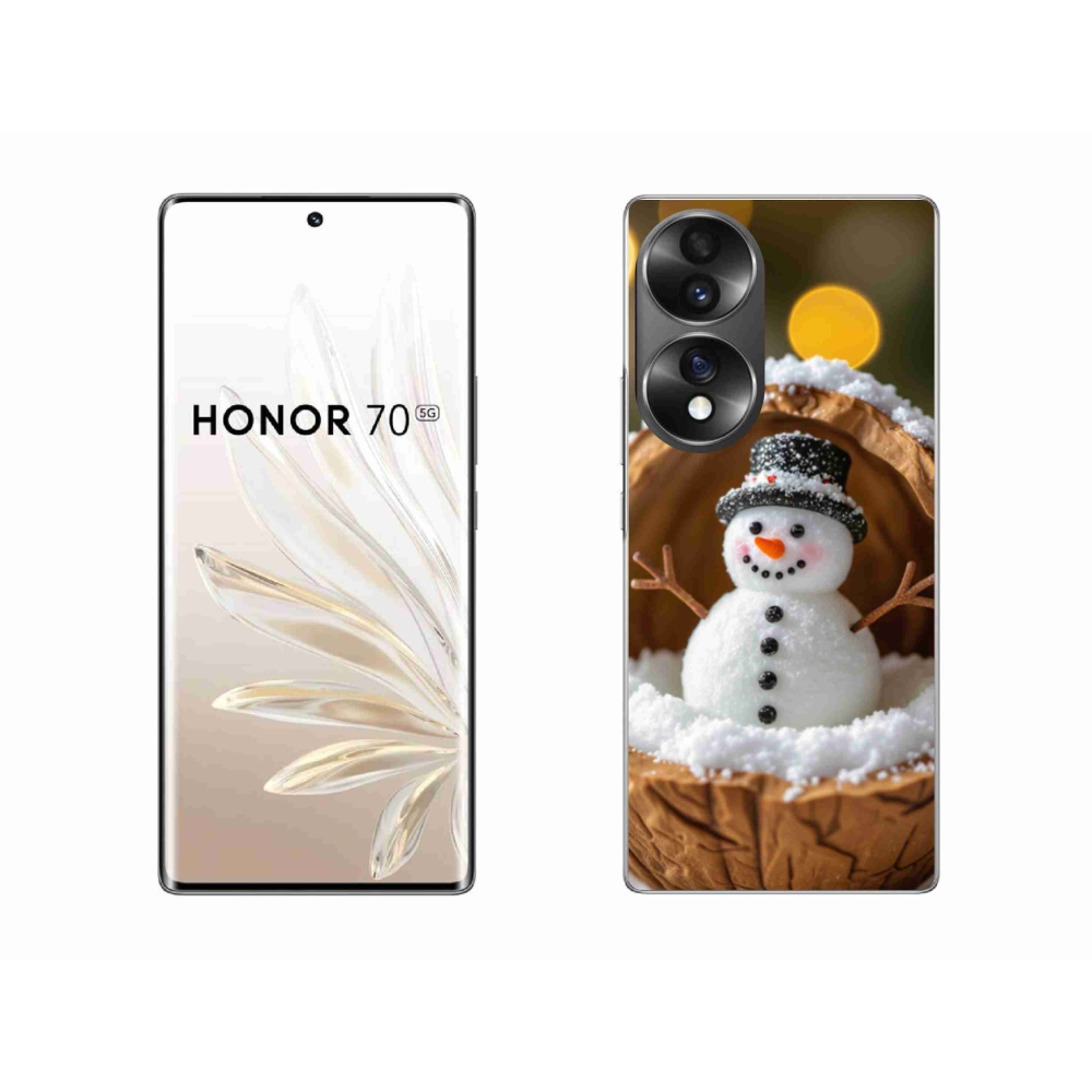 Zselés borítás mmCase a Honor 70-hez - hóember 4