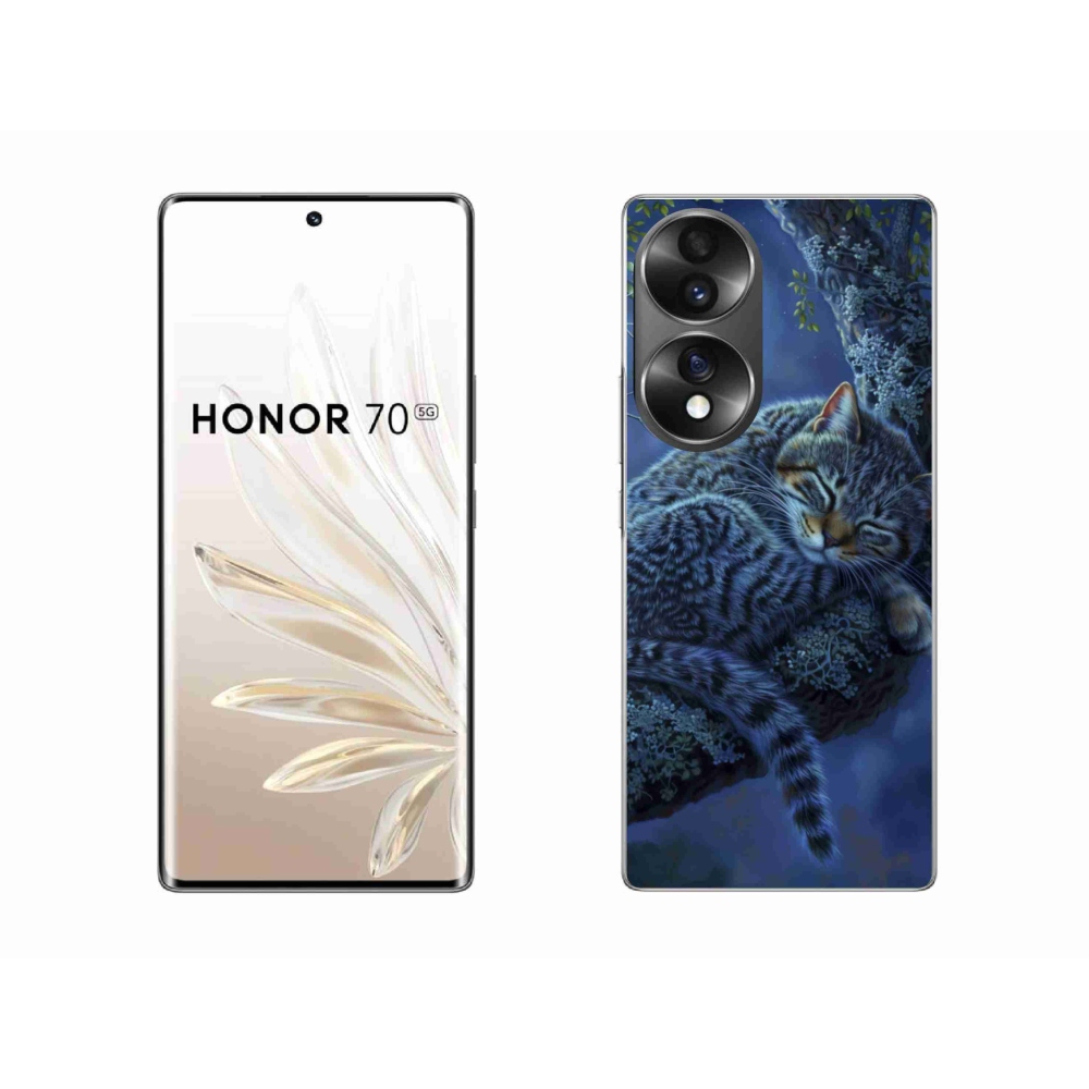 Zselés borítás mmCase a Honor 70-hez - alvó macska