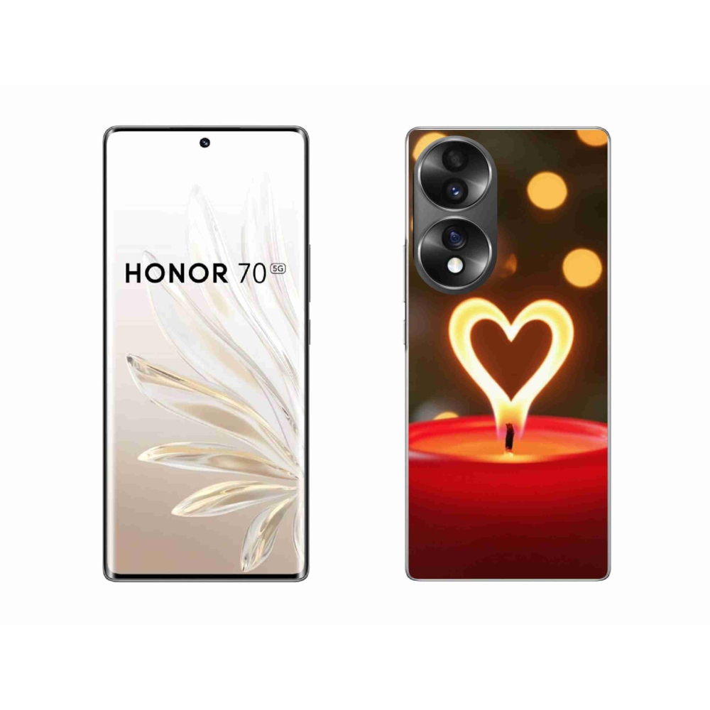 Zselés borítás mmCase a Honor 70-hez - a láng szíve