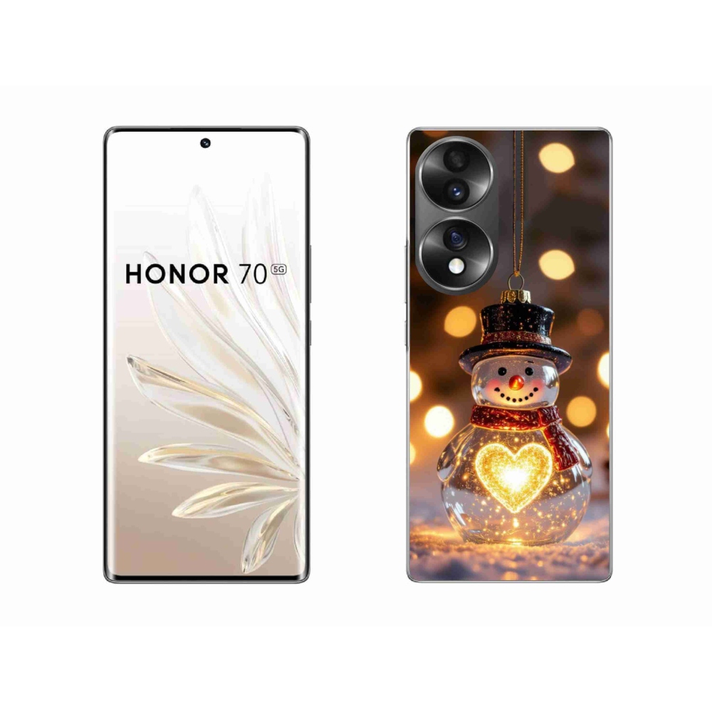 Zselés borító mmCase a Honor 70-hez - Karácsonyi hóember
