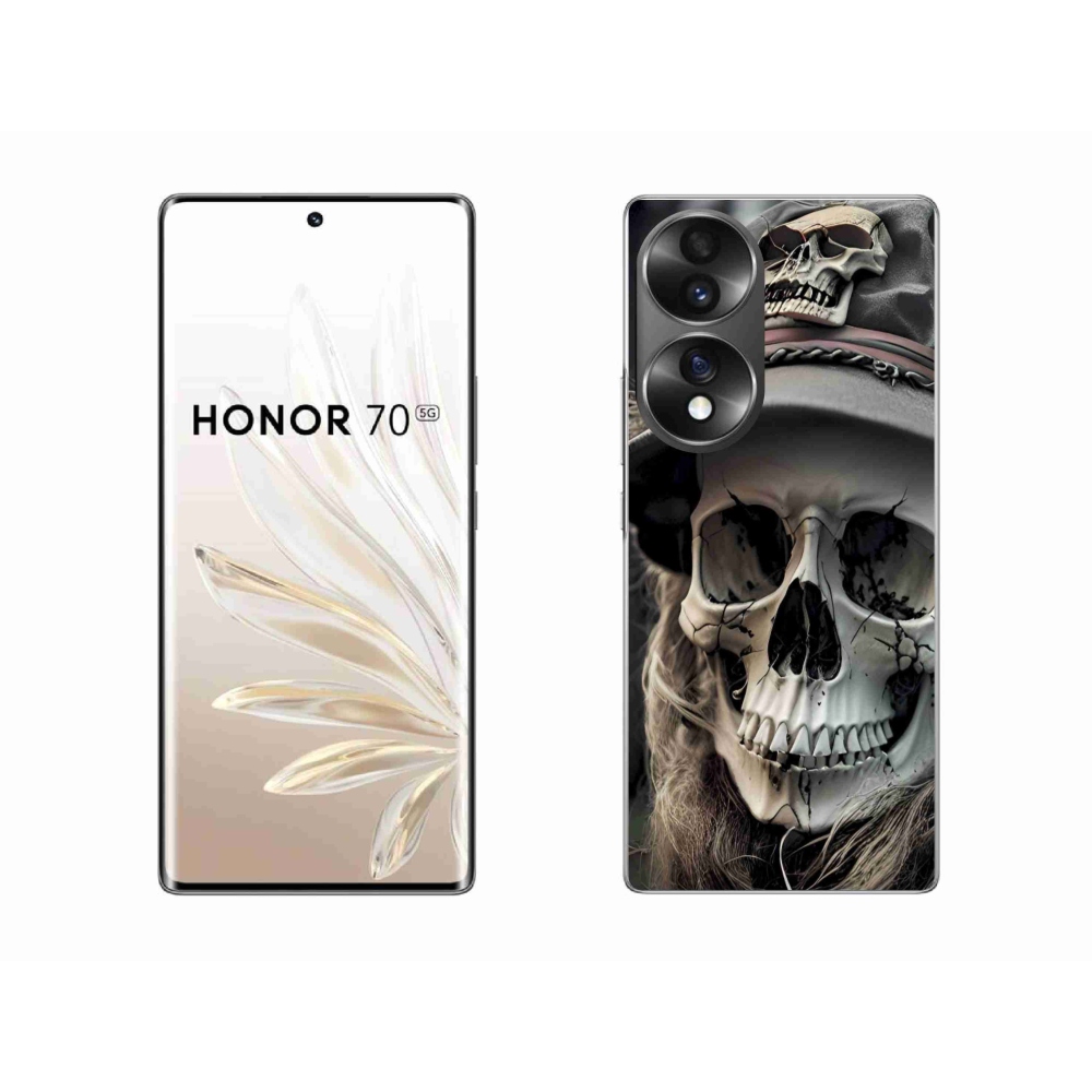 Zselés borítás mmCase a Honor 70-hez - sötét koponya