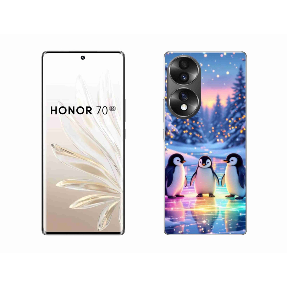 Zselés borítás mmCase a Honor 70-hez - pingvinek