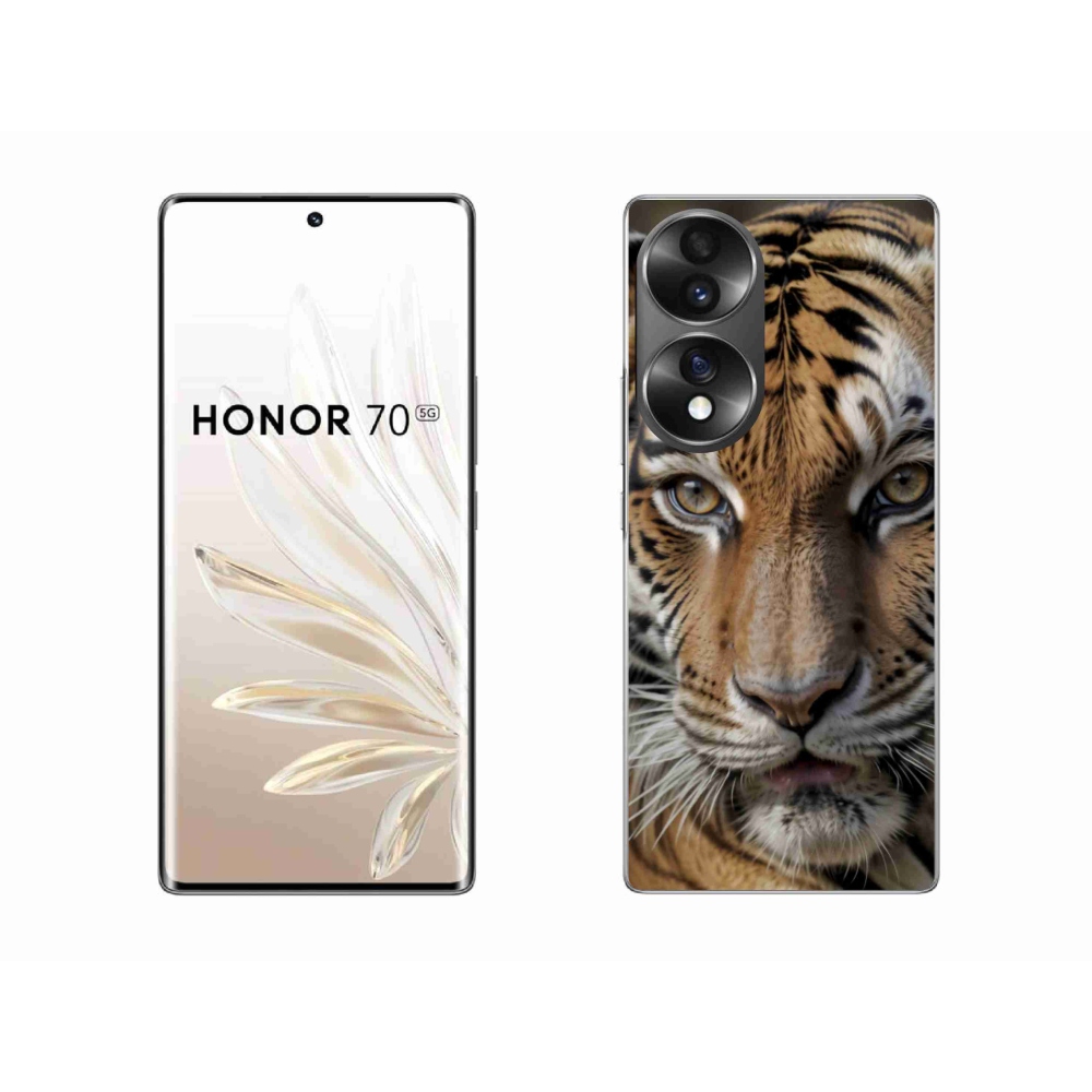 Zselés borítás mmCase a Honor 70-hez - tigris nézet