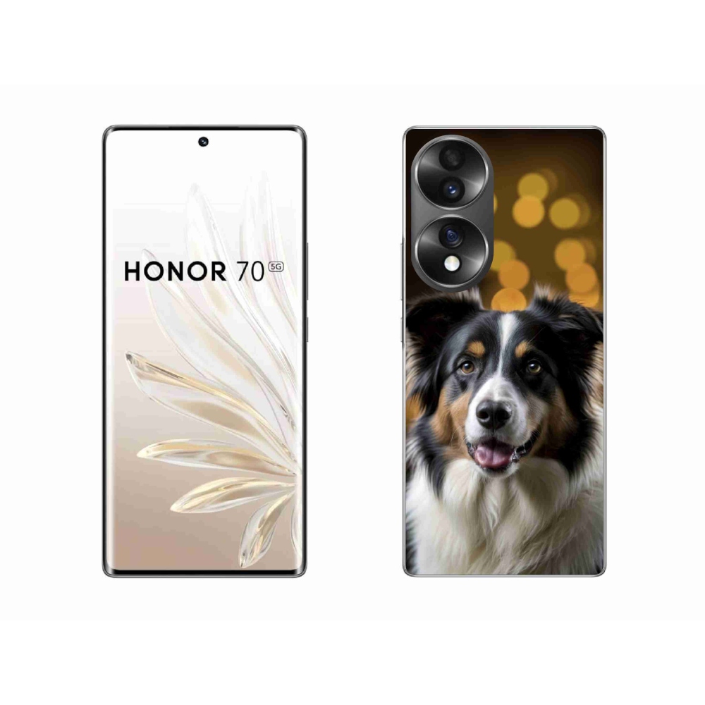 Zselés borítás mmCase a Honor 70 - mosolygós ausztrál juhászkutyához