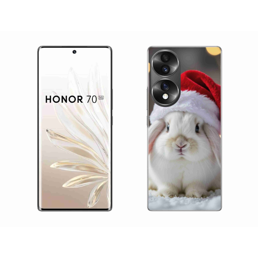 Zselés borítás mmCase a Honor 70-hez - Karácsonyi nyuszi