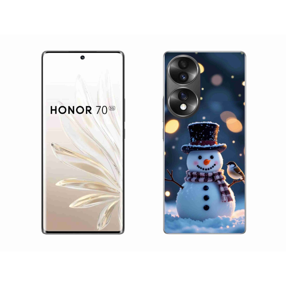 Zselés borító mmCase a Honor 70-hez - Karácsonyi hóember