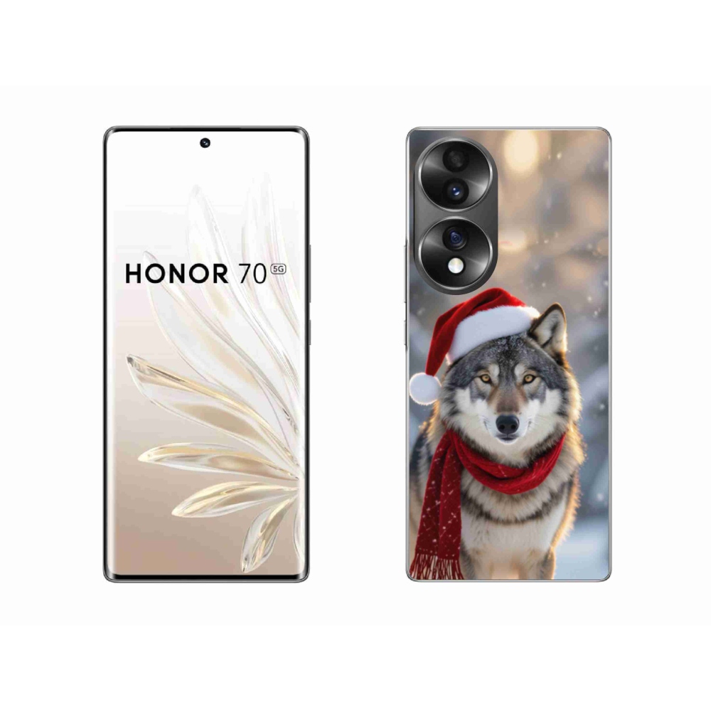Zselés borítás mmCase a Honor 70-hez - Karácsonyi farkas