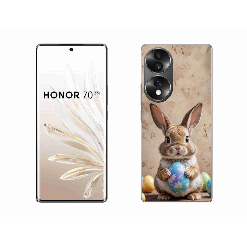 Zselés borítás mmCase a Honor 70 készülékhez - Húsvéti nyuszi
