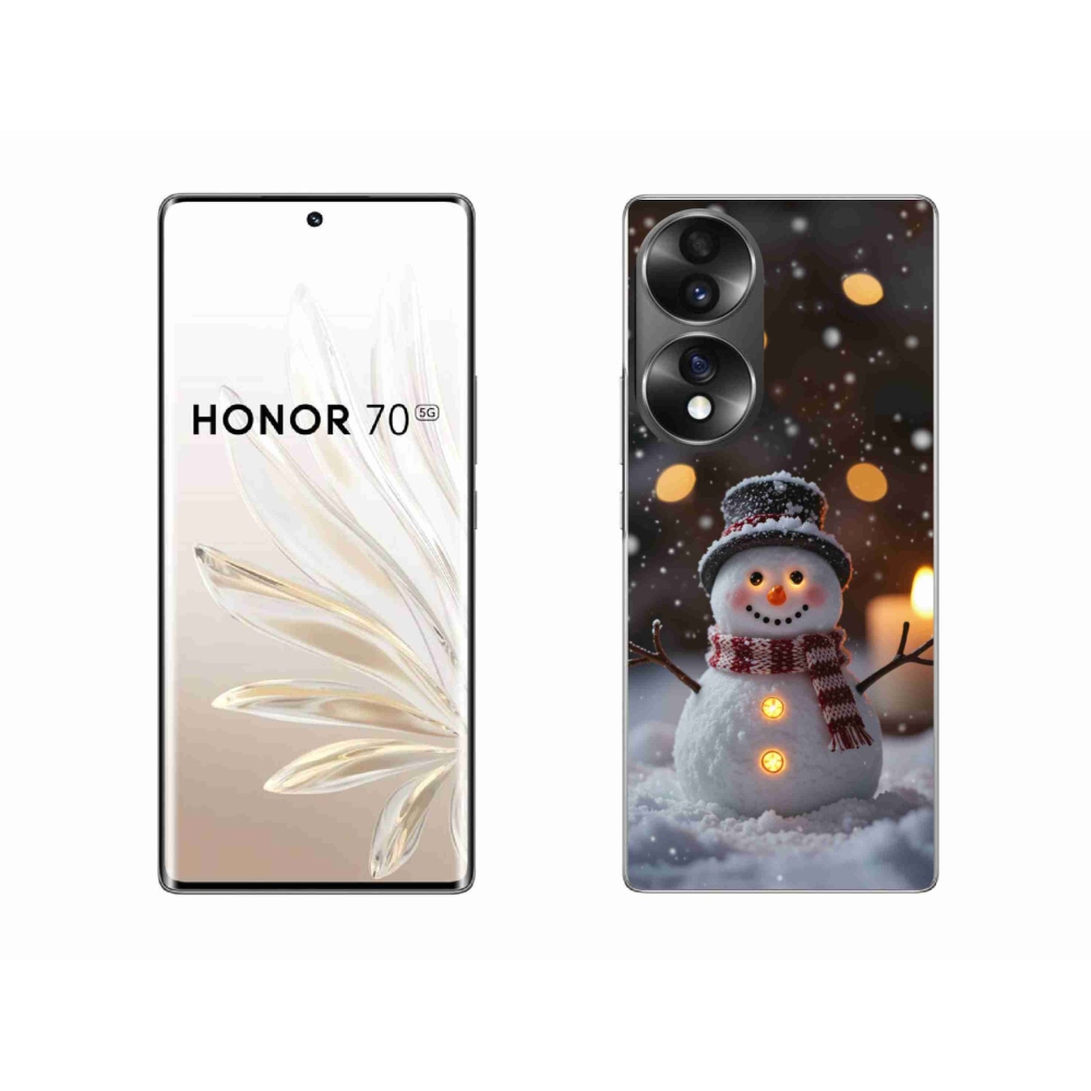 Zselés borítás mmCase a Honor 70-hez - boldog hóember