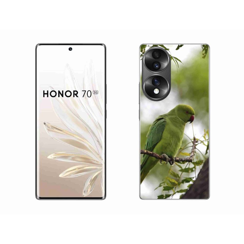 Zselés borítás mmCase a Honor 70 készülékhez - zöld papagáj