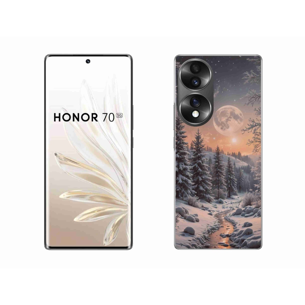 Zselés borítás mmCase a Honor 70-hez - téli tájkép 2