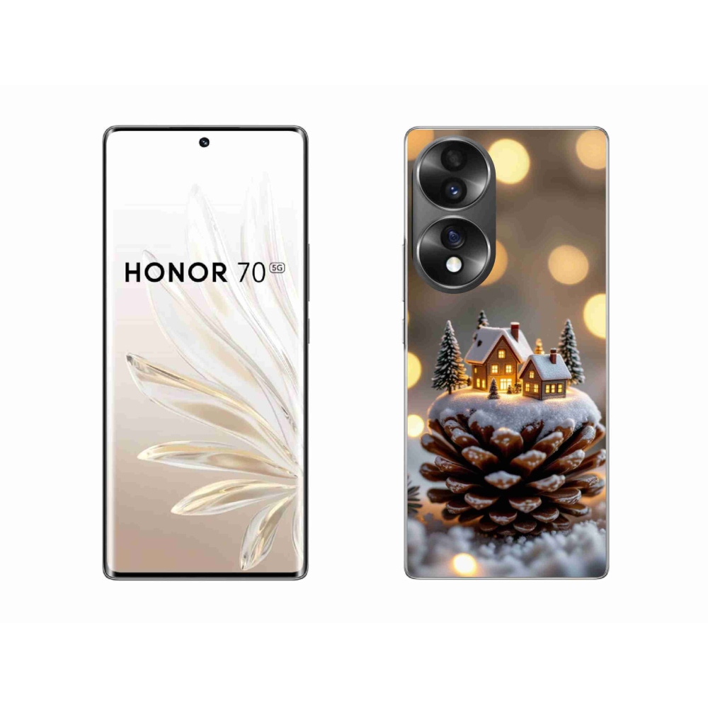 Zselés borítás mmCase a Honor 70-hez - téli falu