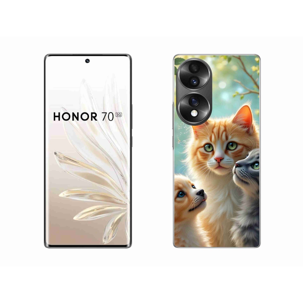 Zselés borítás mmCase a Honor 70-hez - állati barátság 2