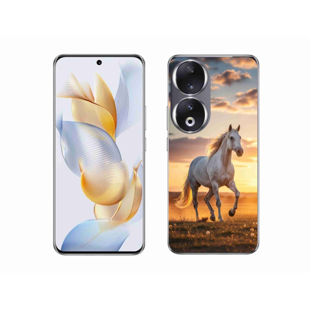 Zselés borítás mmCase a Honor 90 - futó fehér ló 2