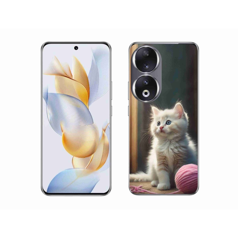 Zselés borítás mmCase a Honor 90-hez - fehér cica 2