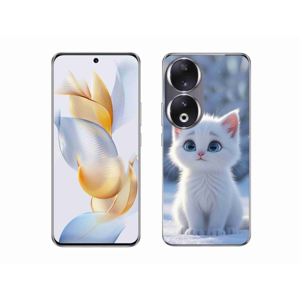 mmCase géltok az Honor 90-hez – fehér cica 3