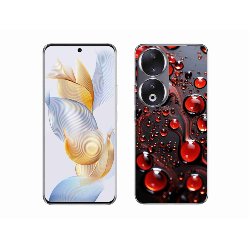 Zselés borítás mmCase a Honor 90-hez - piros cseppek 2