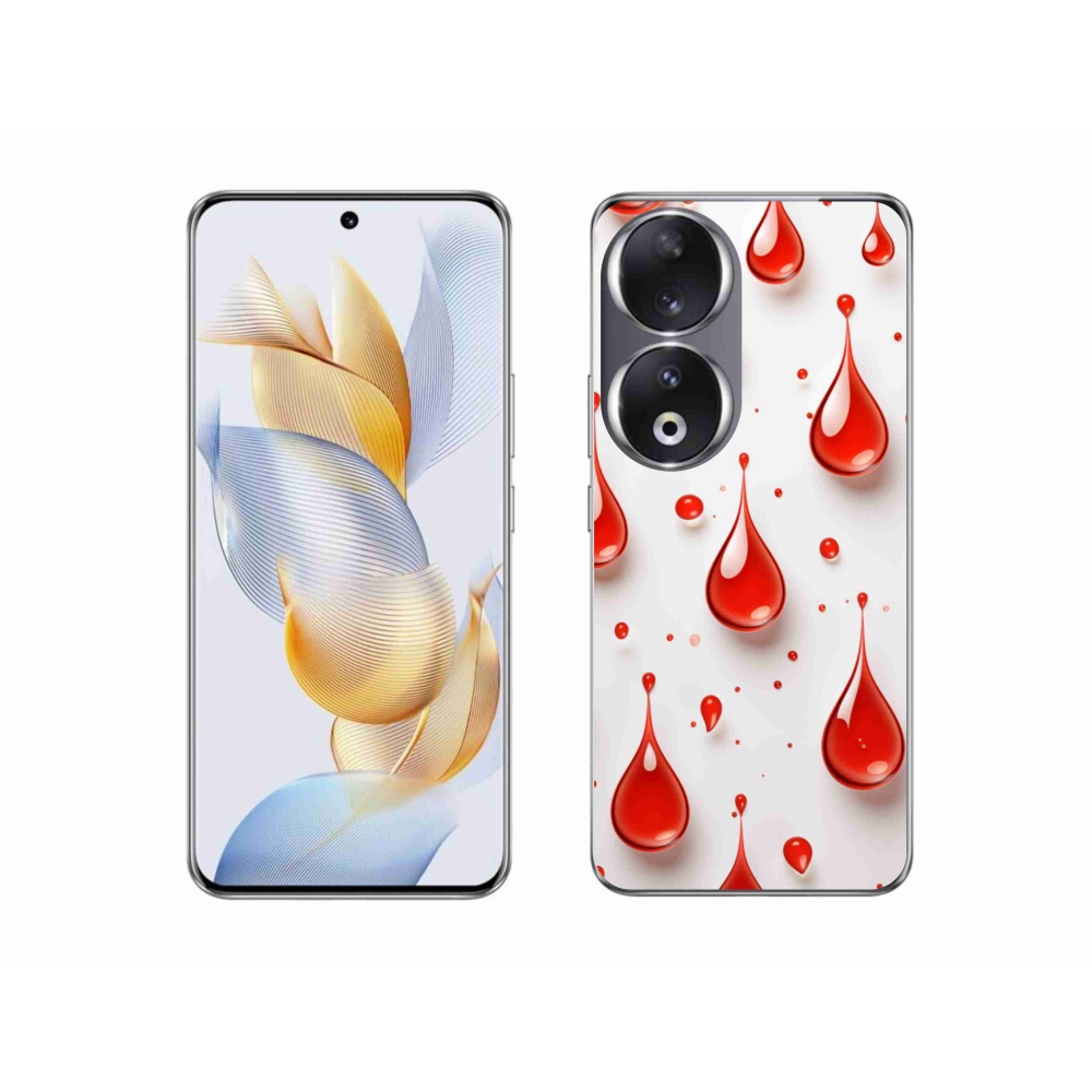Zselés borítás mmCase a Honor 90-hez - piros cseppek