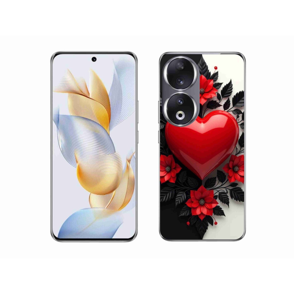 Zselés borító mmCase a Honor 90-hez - piros szív