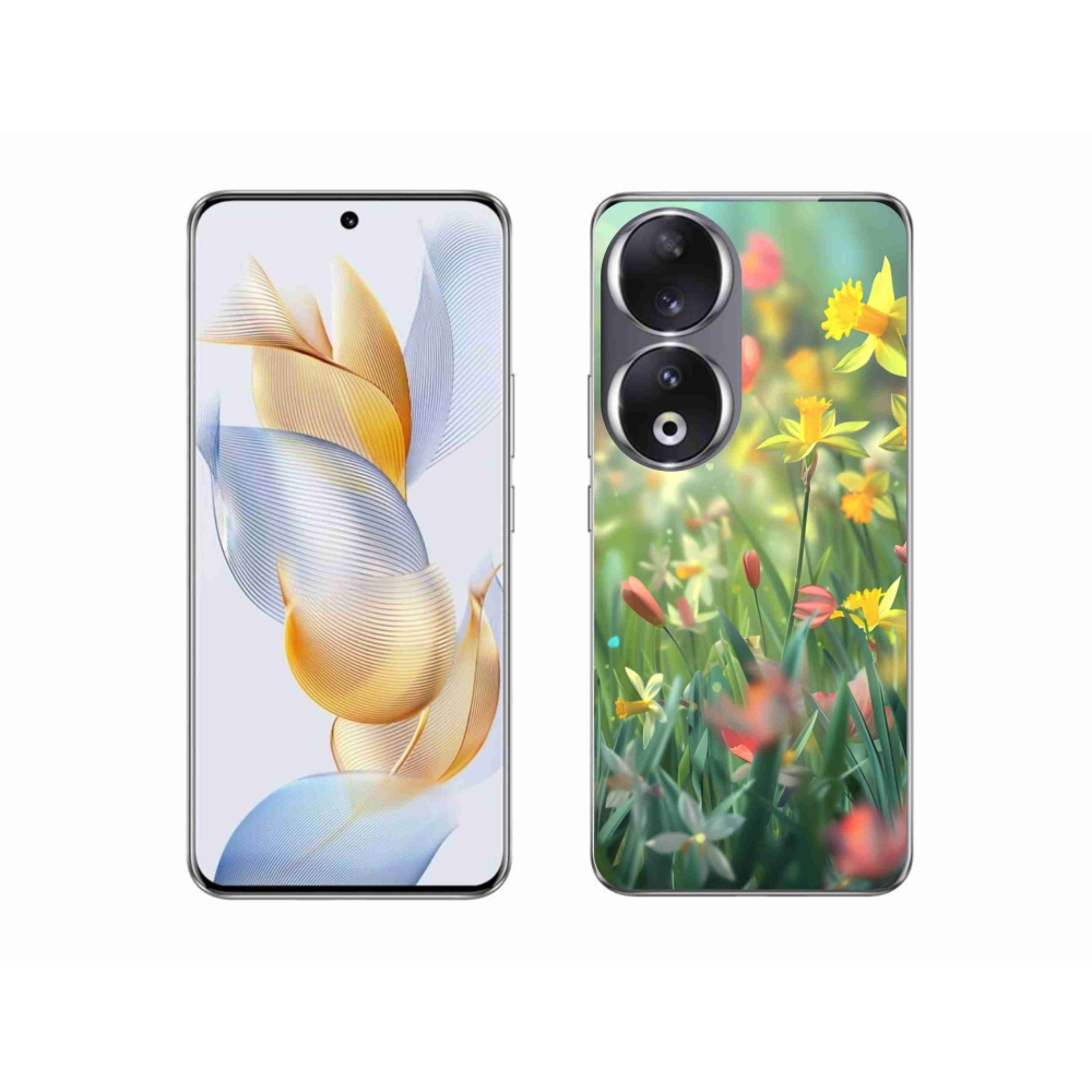 Zselés borító mmCase a Honor 90-hez - tavaszi virágok