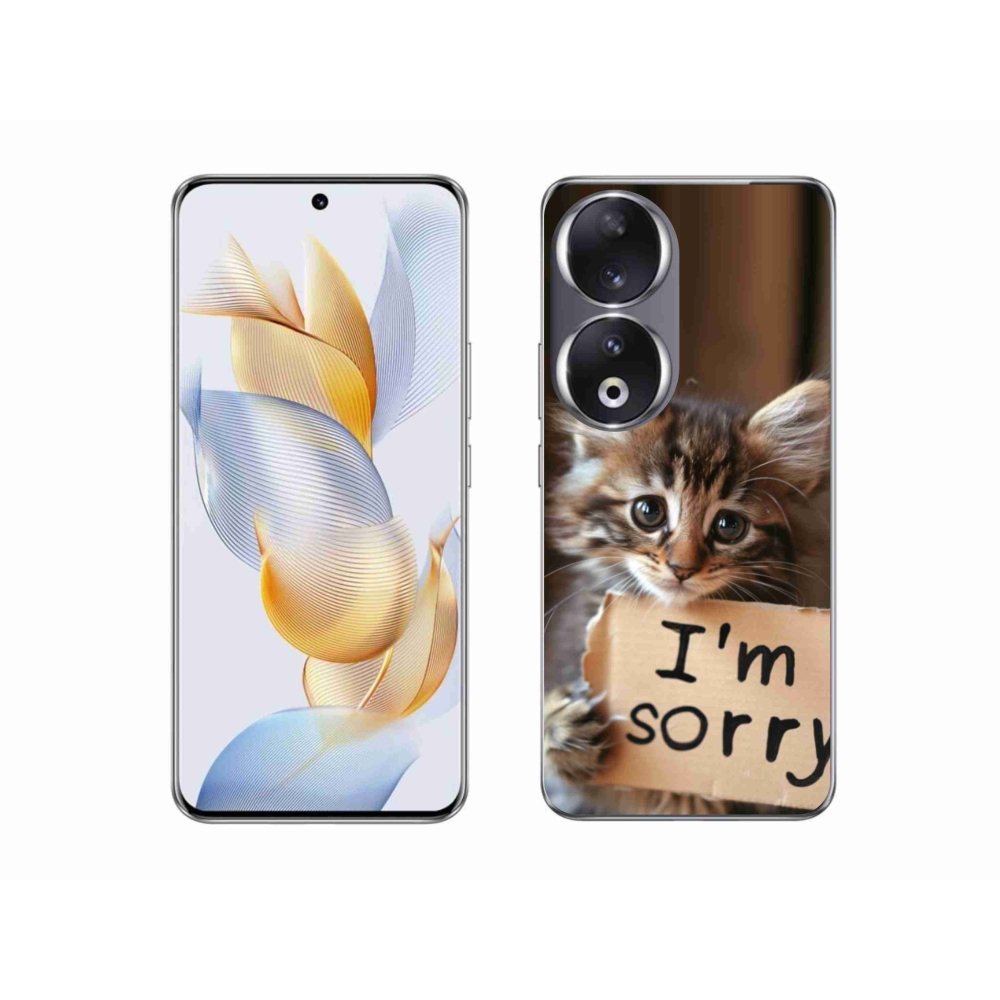 Zselés borítás mmCase a Honor 90-hez - macska bocsánatkérése