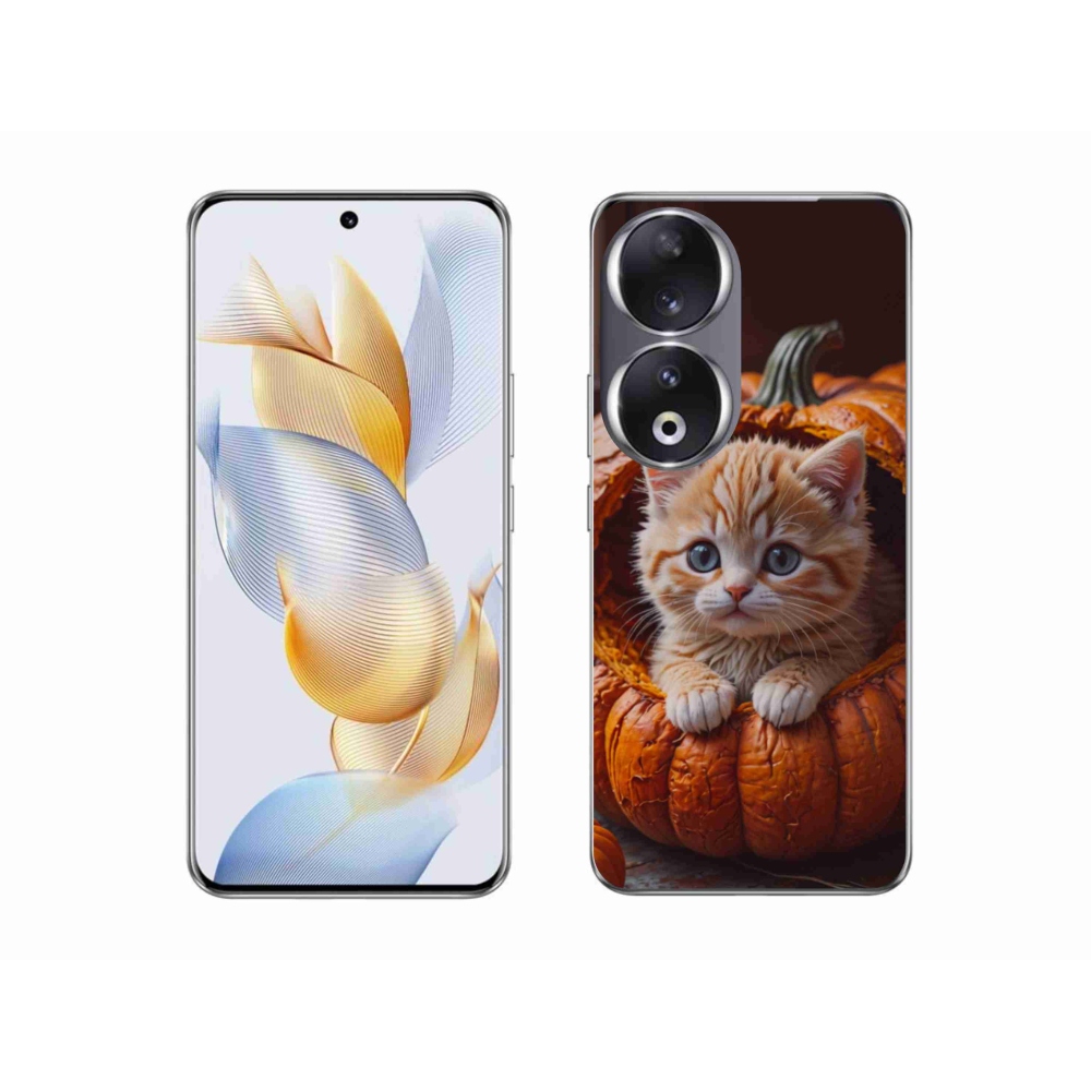 Zselés borítás mmCase a Honor 90-hez - cica és tök 2