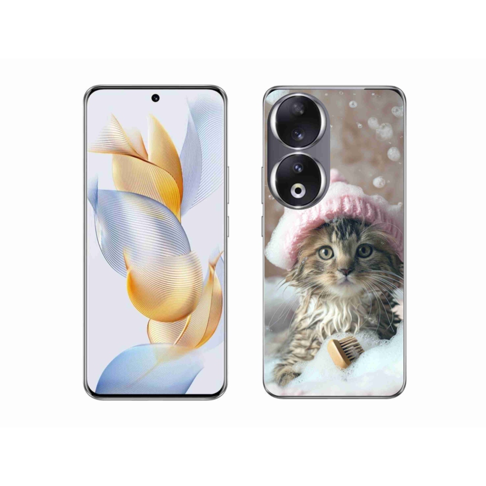 Gélburkolat mmCase a Honor 90 - cica és fürdetőhöz