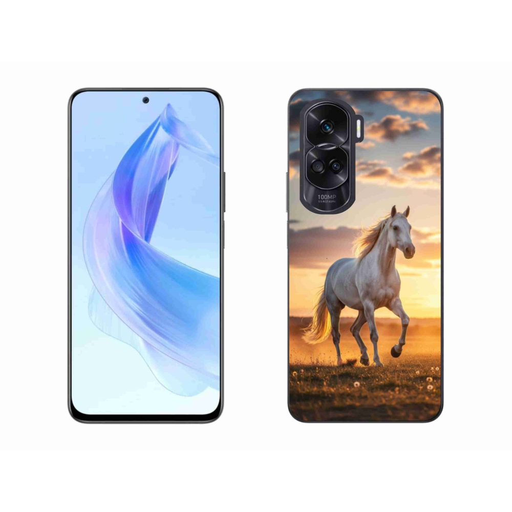 Zselés borítás mmCase a Honor 90 Lite-hoz - futó fehér ló 2