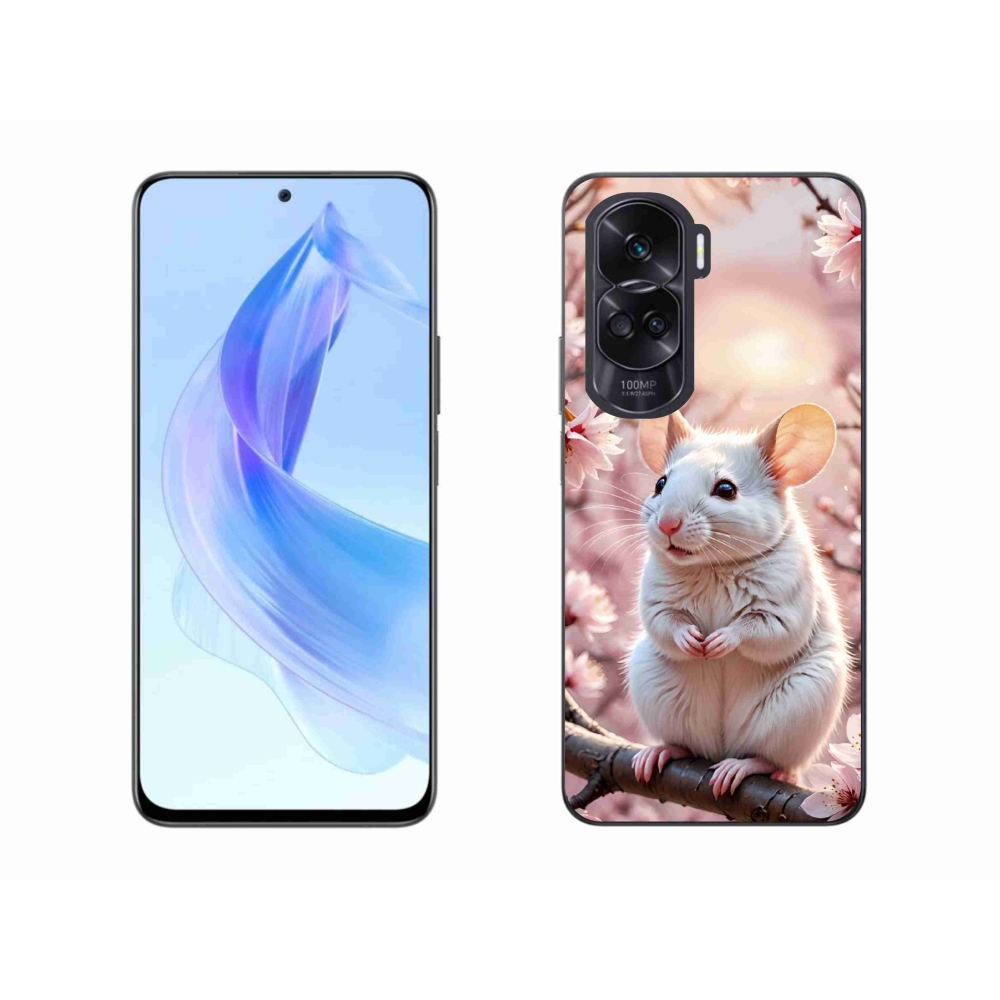 mmCase géltok az Honor 90 Lite-hoz – fehér egér az ágon