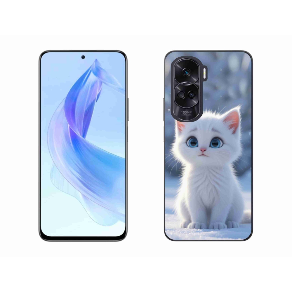 mmCase gél tok az Honor 90 Lite-hoz – fehér cica 3