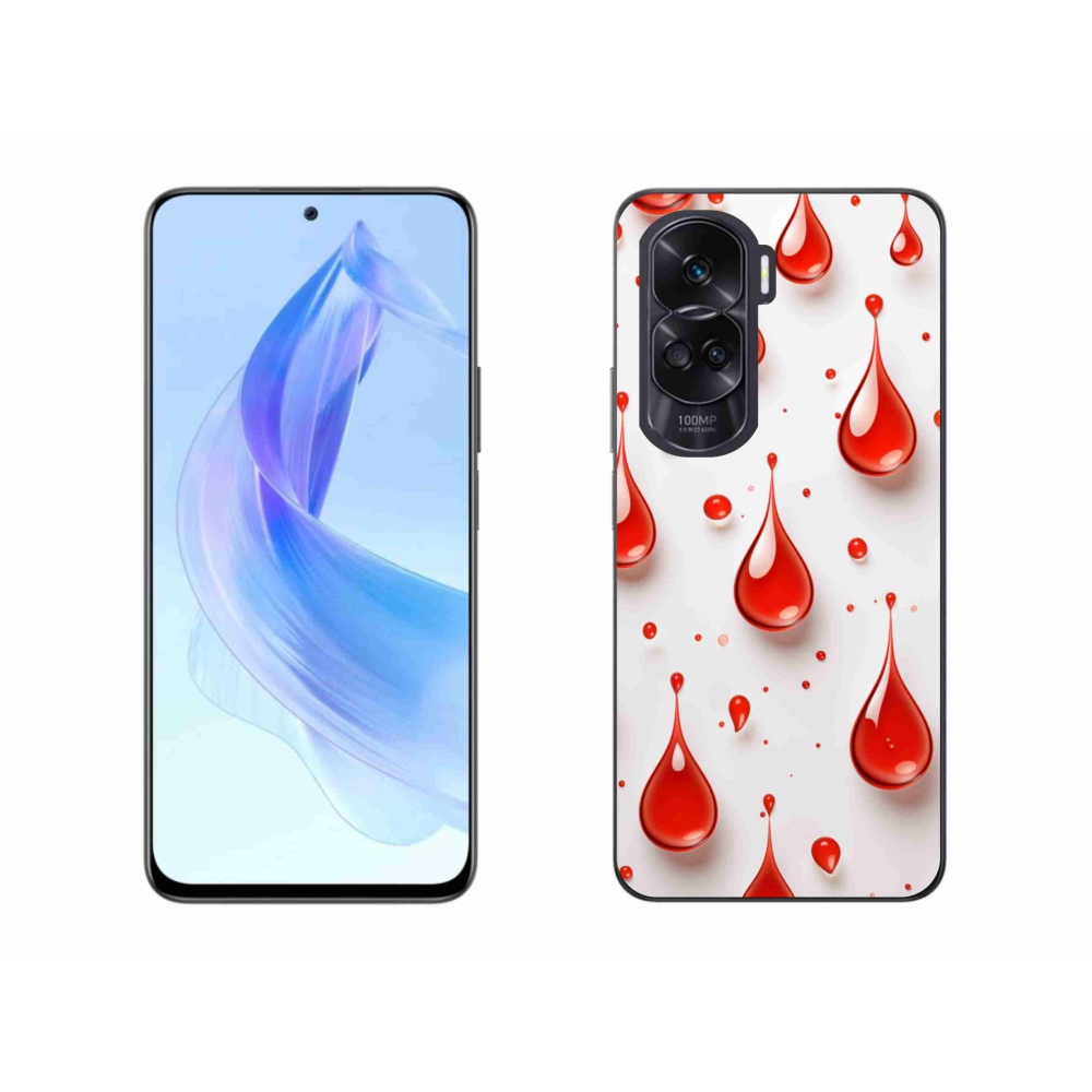Zselés borítás mmCase a Honor 90 Lite-hoz - piros cseppek