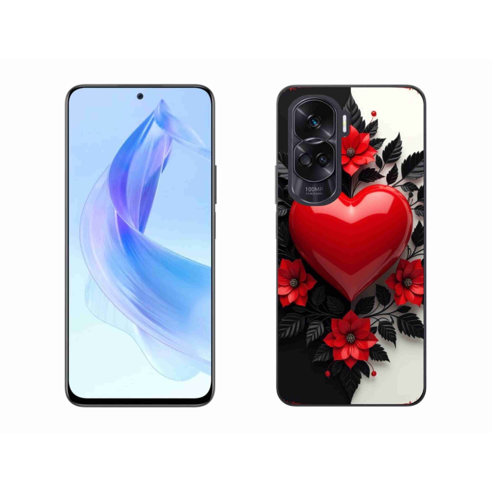 Zselés borítás mmCase a Honor 90 Lite-hoz - piros szív