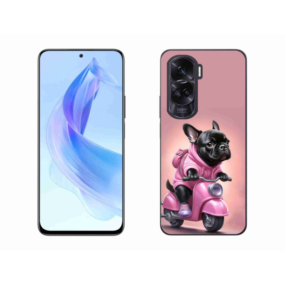 Gél borítás mmCase a Honor 90 Lite-hoz - Francia bulldog egy robogón