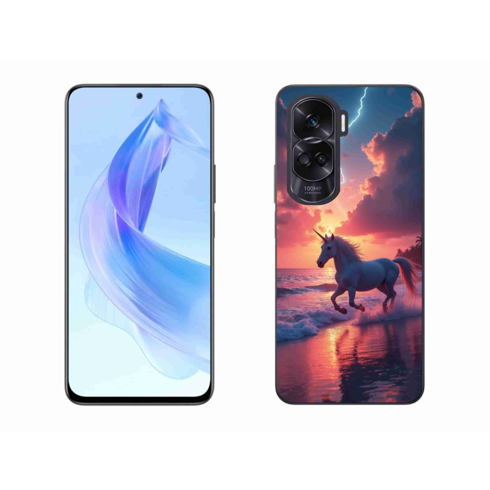 Gél borítás mmCase a Honor 90 Lite-hoz - egyszarvú a tengerparton