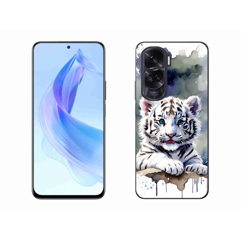 Gél borítás mmCase a Honor 90 Lite készülékhez - fehér tigriskölyök