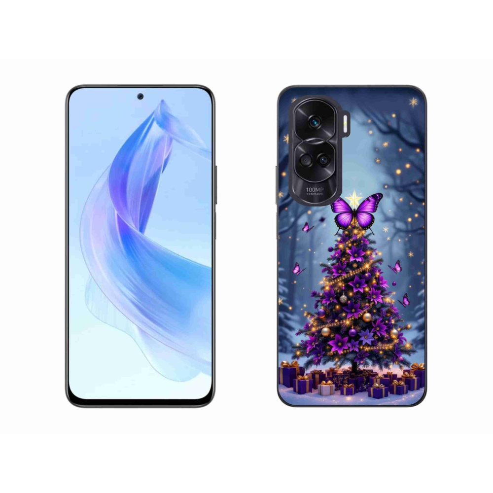 mmCase gél tok az Honor 90 Lite-hoz – pillangós karácsonyfa