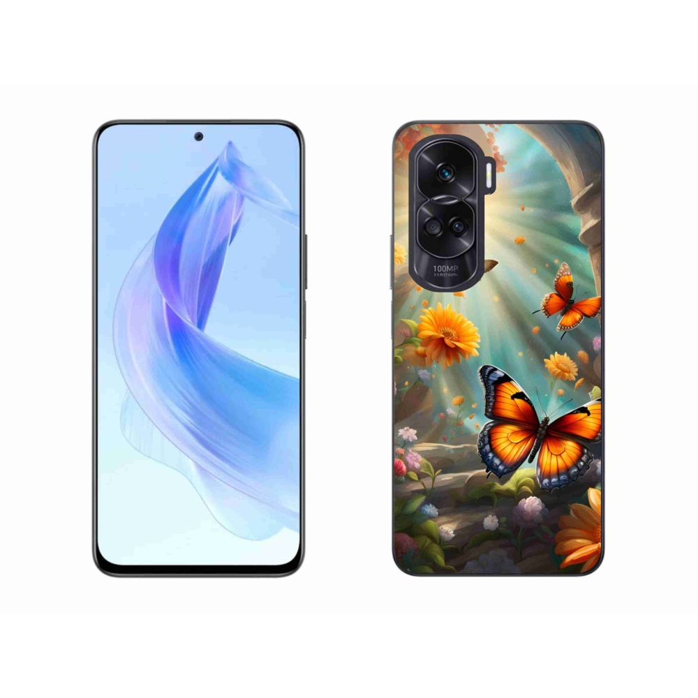Zselés borítás mmCase a Honor 90 Lite-hoz - pillangókert 2