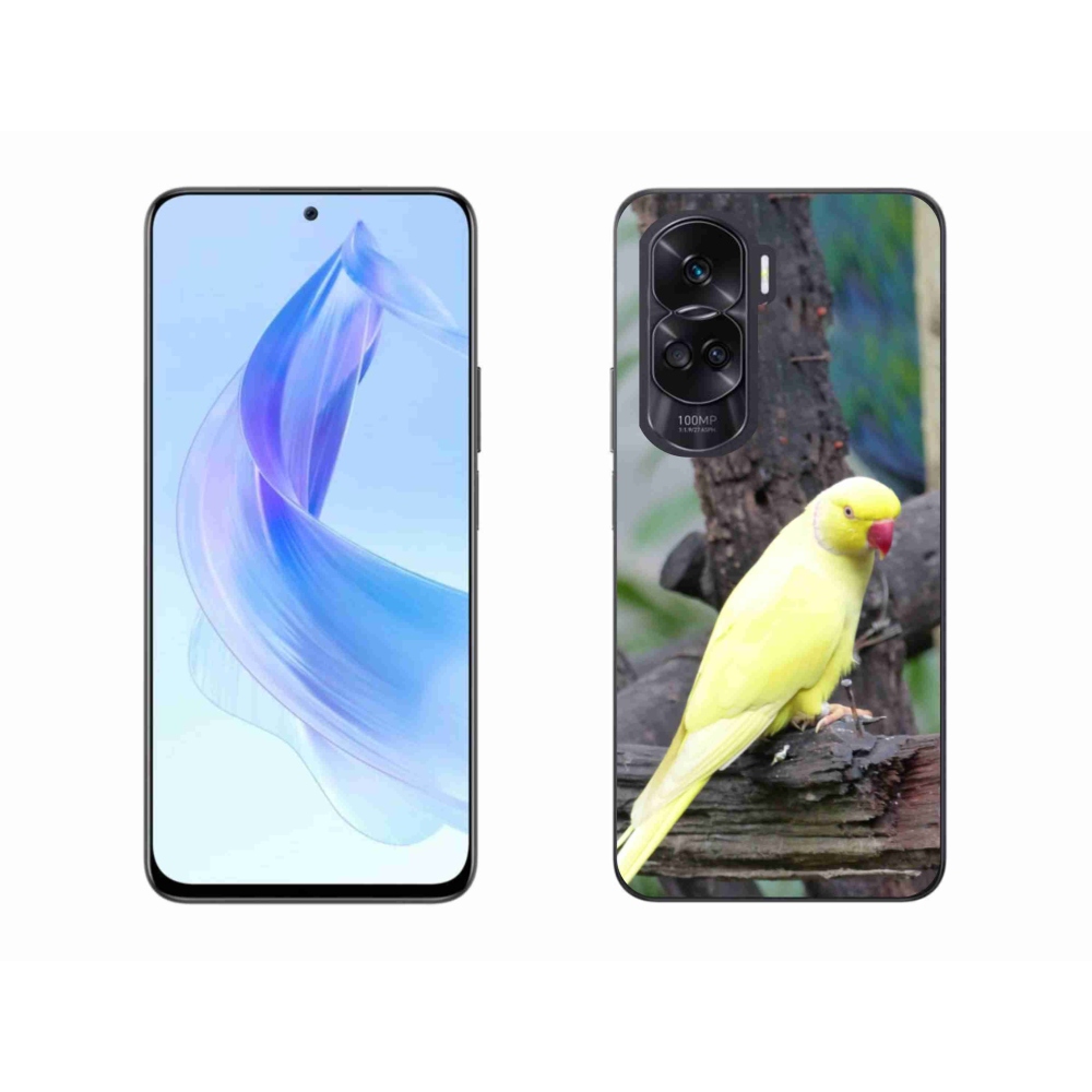 Zselés borítás mmCase a Honor 90 Lite készülékhez - papagáj alexander sárga