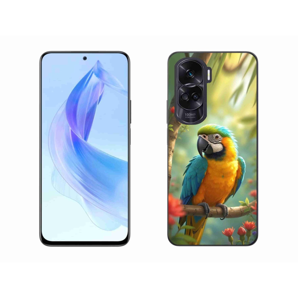 mmCase géltok az Honor 90 Lite-hoz – kék-sárga ara papagáj