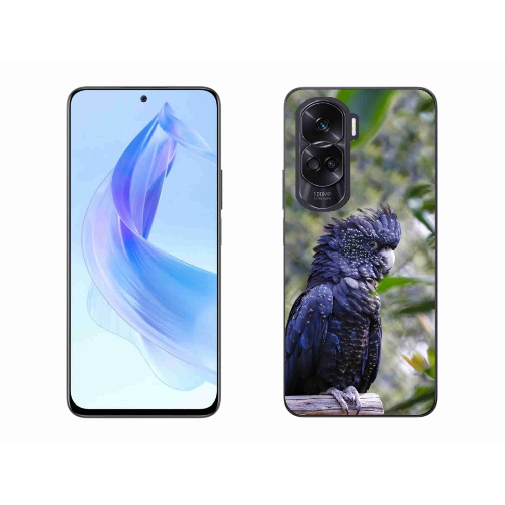 mmCase gél tok az Honor 90 Lite-hoz – fekete kakadu papagáj