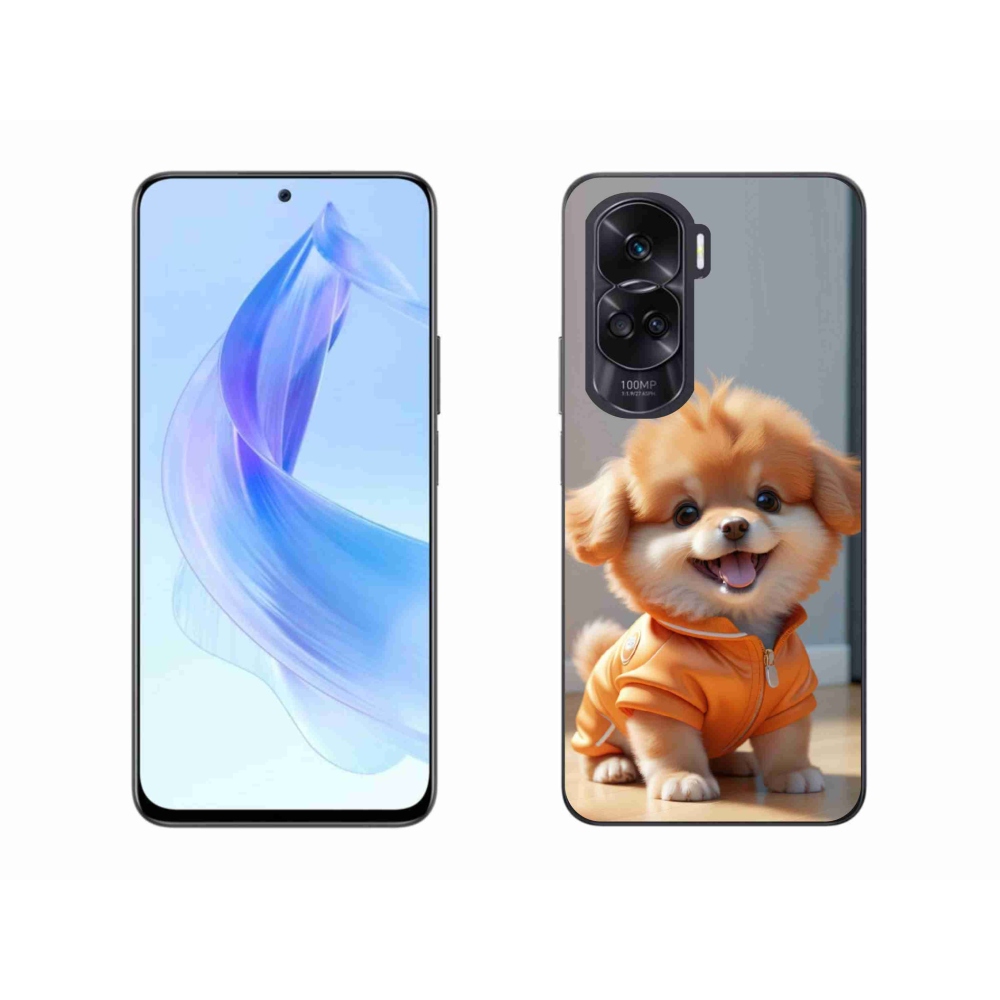 mmCase gél tok az Honor 90 Lite-hoz – aranyos pomerániai pulóverben