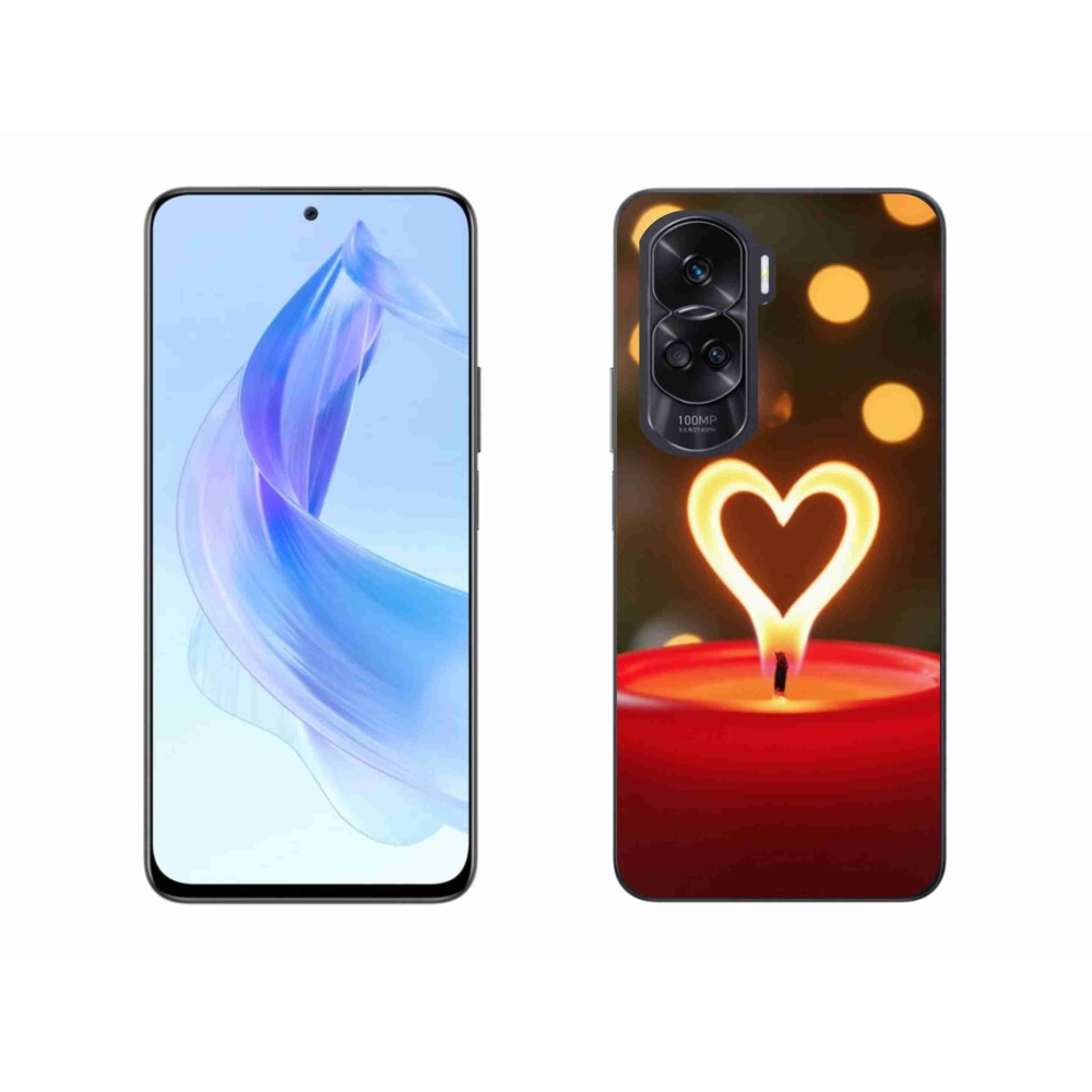 Zselés borítás mmCase a Honor 90 Lite-hoz - láng szíve