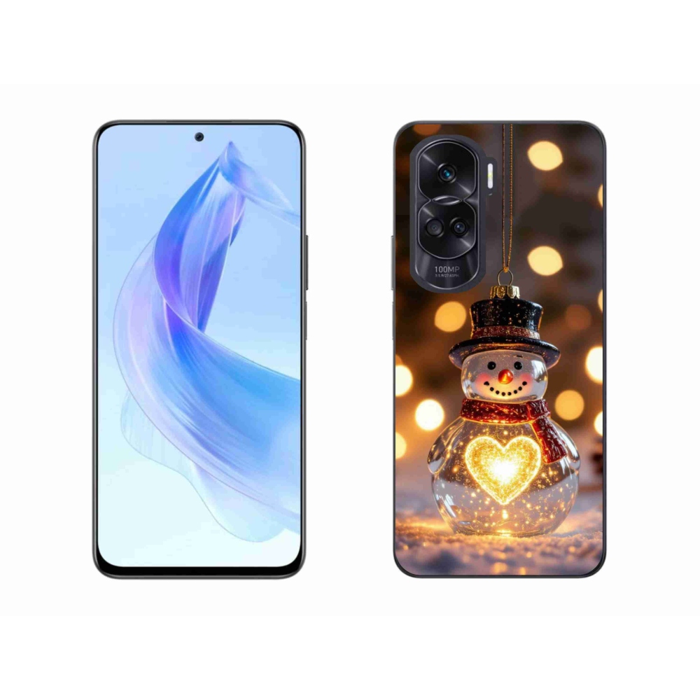 mmCase gél tok az Honor 90 Lite-hoz – világító karácsonyi hóember