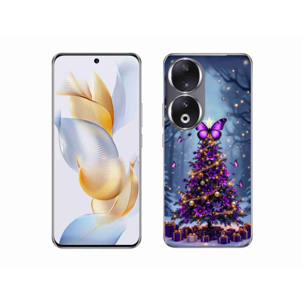 mmCase gél tok az Honor 90-hez – pillangós karácsonyfa
